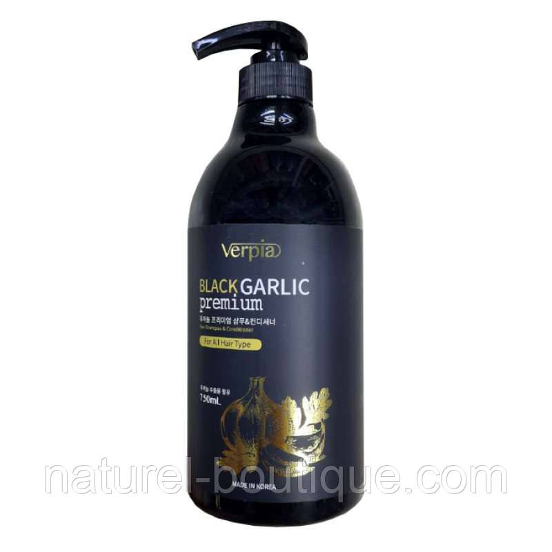 Шампунь-кондиціонер для волосся Juno Verpia Premium Black Garlic з екстрактом чорного часнику, фото 1