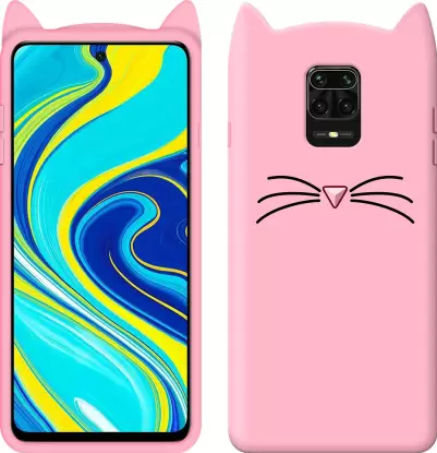 3D Чохол для  Xiaomi Redmi Note 9 Pro/ Note 9S/Note 9 Pro Max  Котик з вушками і вусиками