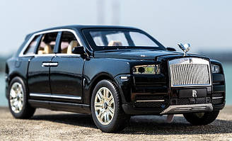 Роллс-Ройс Rolls-Royce Cullinan 1:24 модель автомобіля чорного кольору звук та світло