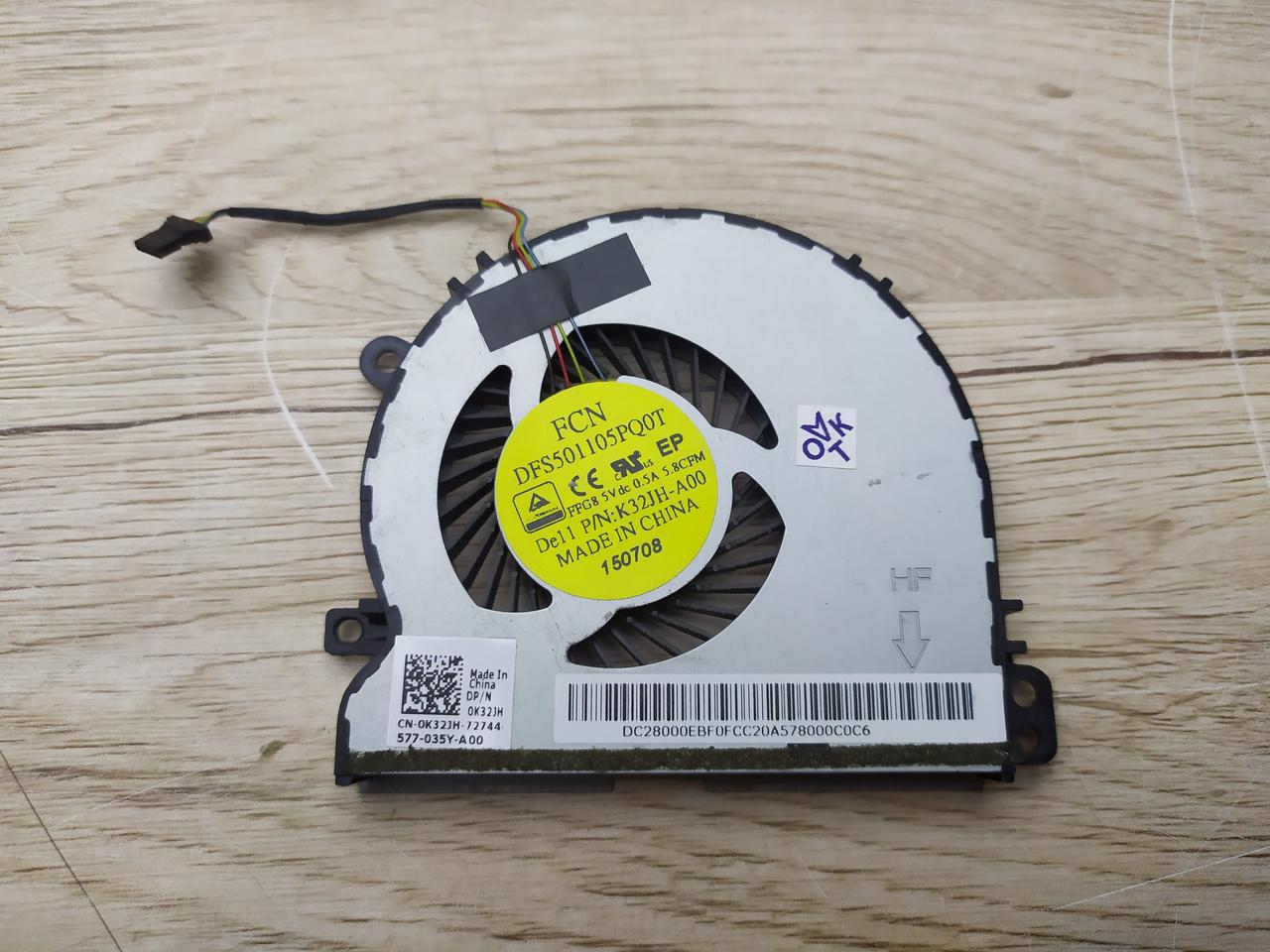 Кулер Dell Latitude 3450, 3550 (K32JH-A00, DFS501105PQ0T) 4pin бу