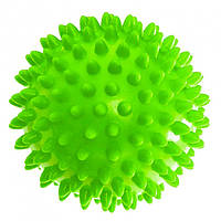 Массажный мячик 7.5 см PVC жесткий зеленый