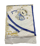 Дитячий рушник-конверт Туреччина для новонародженого махровий білий (ХДН43), фото 2