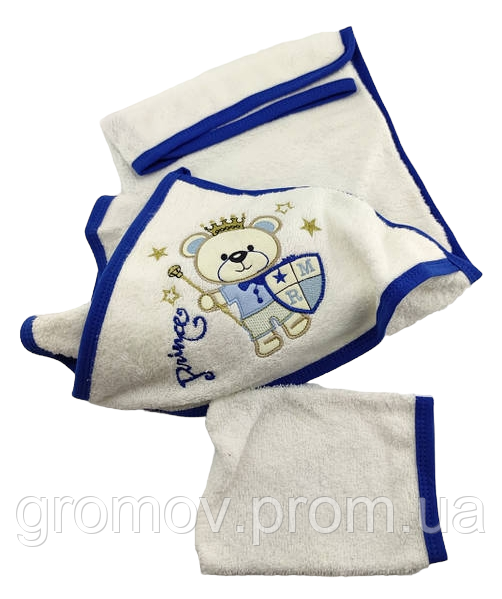 Дитячий рушник-конверт Туреччина для новонародженого махровий білий (ХДН43), фото 1