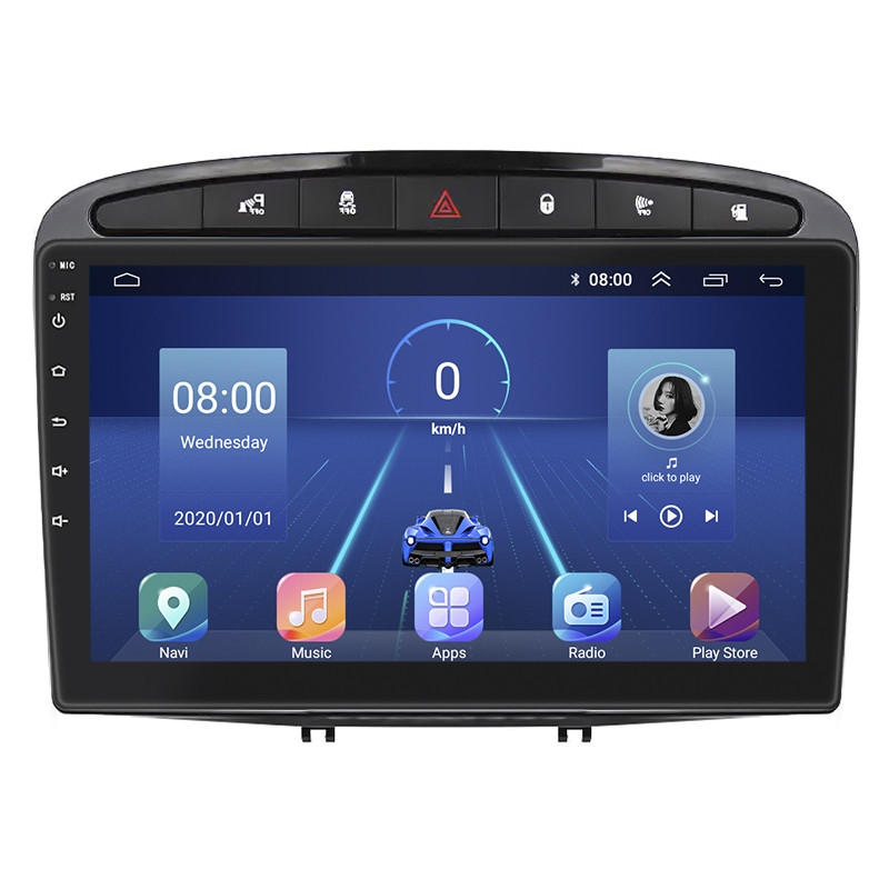 Штатна магнітола Lesko для Peugeot 408 I 2012-2017 екран 9" 4/32 Gb Black/4G/ Wi-Fi/ CarPlay Top GPS Android