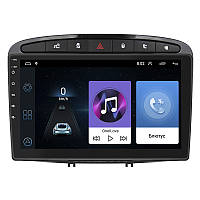 Штатная магнитола Lesko для Peugeot 308 I 2007-2011 экран 9" 1/16Gb Black / Wi-Fi Optima GPS Android