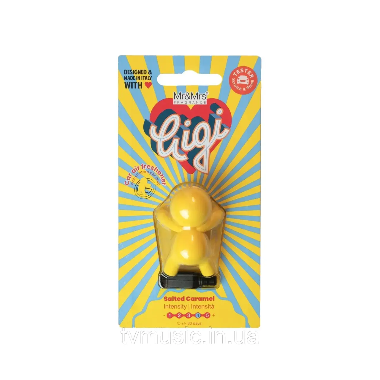 Ароматизатор у машину Mr&Mrs GIGI Salted Caramel - Yellow, фото 1
