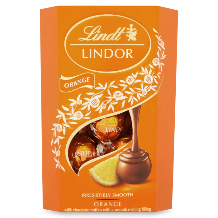 Шоколадні цукерки Lindt Lindor Orange 200g, фото 1