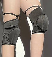Наколенники для спорта танцев, спорта и гимнастики со стропами Размер S NK-003 черные
