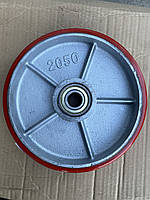 Колесо чавунне з поліуретановим ободом діаметр 180 мм.