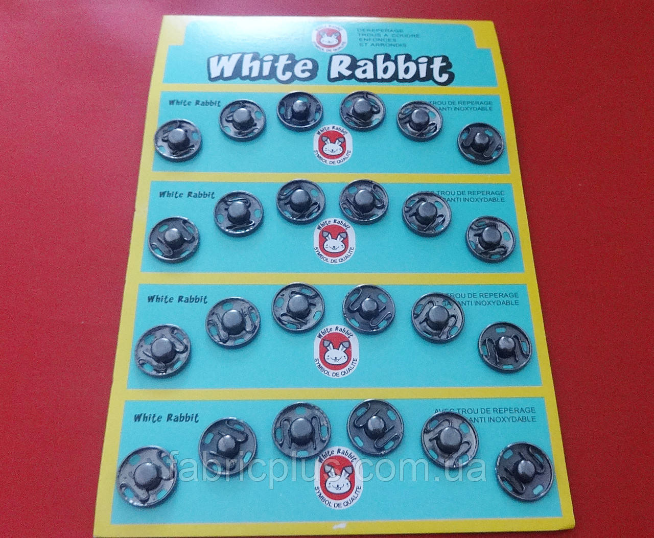 Кнопка пришивная металлическая(нерж,)"White Rabbit",15мм.тем.никель