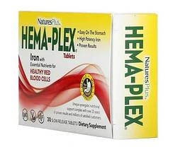 Залізо Natures Plus Hema-Plex Iron 30 tab, фото 5