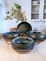 Набор посуды с антипригарным покрытием OMS 3023-Bronze