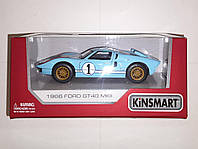 Модель Kinsmart 1966 Ford GT40 MKII (Heritage Edition) KT5427FW 1:32 голубой