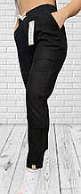 Штани жіночі рубчик чорні трикотаж 2XL-6XL (5 шт.)