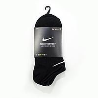 Короткие носки nike everyday lightweight sx7678-100 размер L 42-46 черный