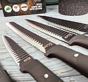 Набір кухонних ножів 7 предметів German Family GF-S27/ Кухонні ножі в підставці, фото 6