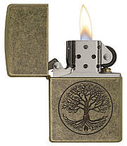 Гарний подарунок запальничка Zippo 29149 Tree of Life Дерево життя, фото 3