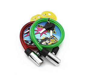 Велосипедний замок 803 / Довжина 10 мм/ Довжина 650 мм/ лазерний ключ