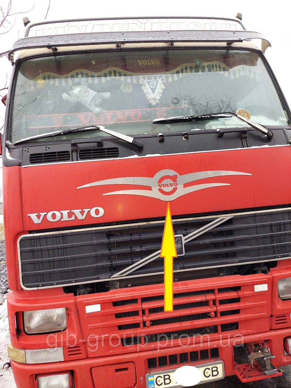 Емблема для автомобіля Volvo (FM - FH -FL) Метал нержавіюча сталь