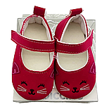 Пінетки 18, 19, 20 розмір 11, 11.5 і 12 см довжина взуття на новонародженому Туреччина малиновий (ПІД33), фото 2