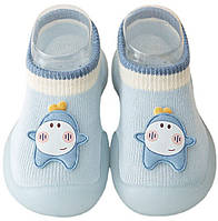 Носочки-тапочки для малышей с не скользящей подошвой 20/21(12,5 см) внутренняя длина) Голубой(n-10160)