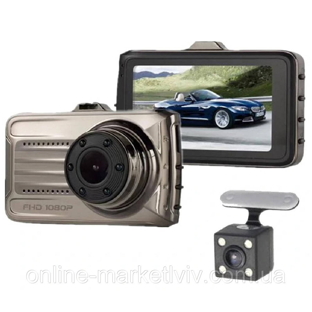 Відеореєстратор із камерою заднього виду DVR V13 / Автореєстратор із двома камерами / Реєстратор у машину