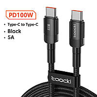 Кабель Toocki Type-C - Type-C 100W PD 1м Black