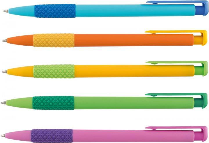 Ручка кулькова, 0,5 мм, автоматична, пластиковий корпус, "Phaeton" (Синій), фото 1