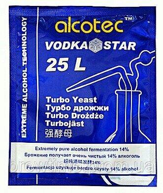 Турбо дріжджі Alcotec vodka star, 66г, фото 1