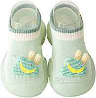 Носочки-тапочки для малышей с не скользящей подошвой 20/21(12,5 см внутренняя длина) Мятный (vol-10162)