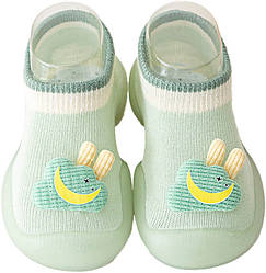 Шкарпетки-тапочки для малюків з не ковзачою підошвою 20/21(12,5 см внутрішня) М'ятний (vol-10162)
