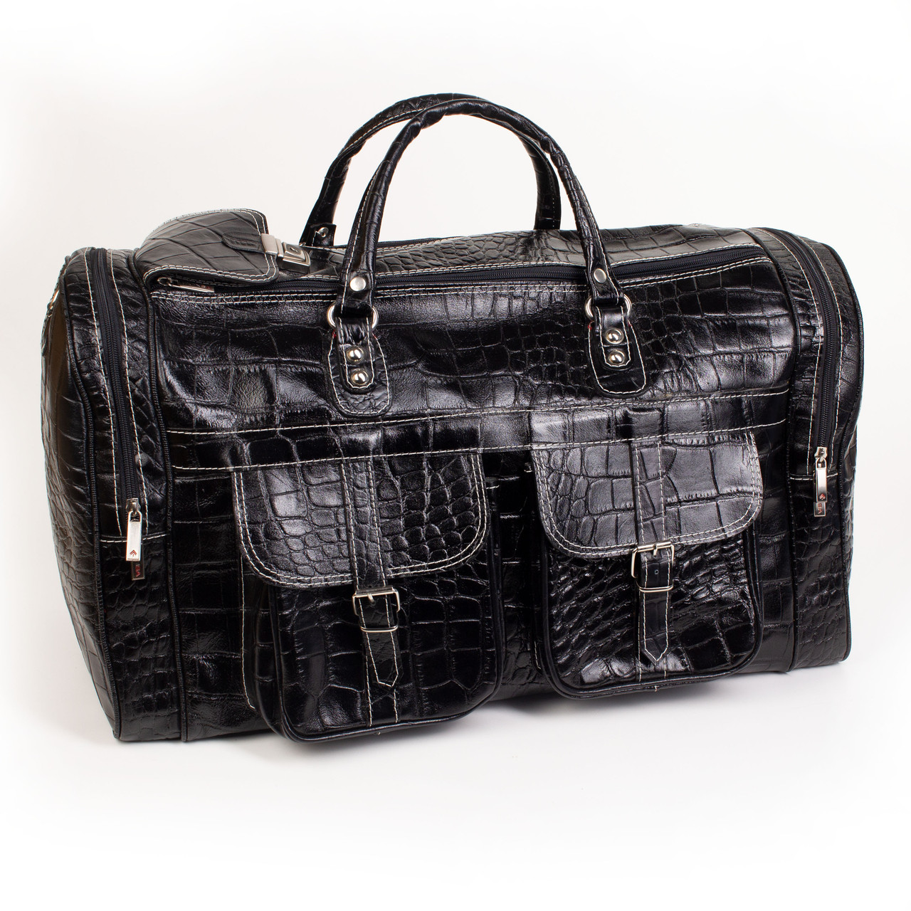 Дорожная кожаная сумка саквояж Eminsa 6541-4-1 черный - фото 1 - id-p571919473
