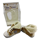 Пінетки кеди 17 18 і 19 розмір 10.5 11 і 11.5 см довжина взуття на новонародженому Туреччина золоті (ПІД60), фото 3