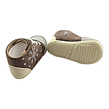 Пінетки кеди 17 18 і 19 розмір 10.5 11 і 11.5 см довжина взуття на новонародженому Туреччина коричневі (ПІД56), фото 3