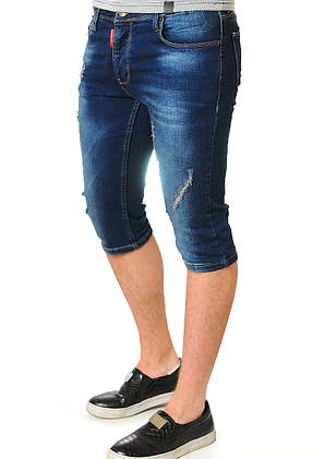 Шорти джинсові чоловічі Dsquared2 D5578 темно-сині, фото 1