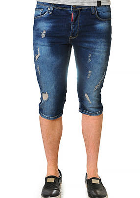 Шорти джинсові чоловічі Dsquared2 D5578 темно-сині, фото 3