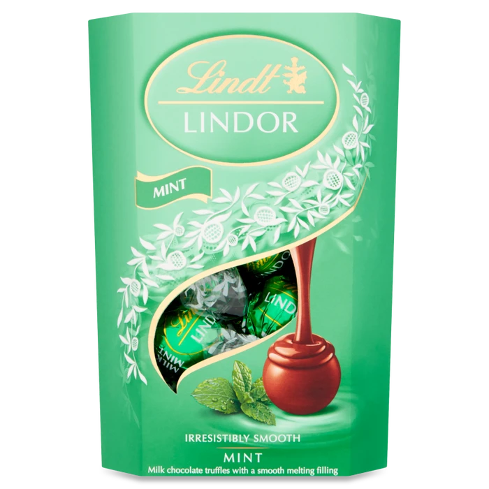 Шоколадні цукерки Lindt Lindor Mint 200g, фото 1