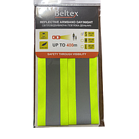 Світловідбивна пов'язка S Beltex пов'язка на руку жовта день/ніч (BX70400)