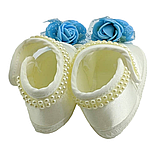 Пінетки босоніжки 16.5 розмір 10 см довжина взуття на новонароджених для дівчинки Туреччина білі (ПІД51), фото 3