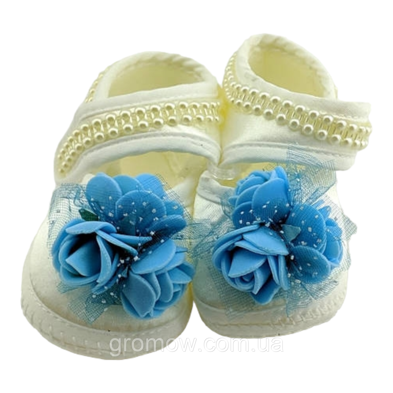 Пінетки босоніжки 16.5 розмір 10 см довжина взуття на новонароджених для дівчинки Туреччина білі (ПІД51), фото 1