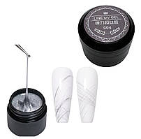 Гель павутинка для дизайну нігтів №004 срібло