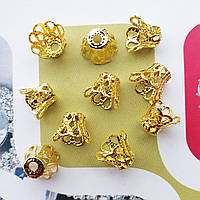 Ковпачки декоративні, під золото, 9х6,5 мм, 2000 шт/упаковка
