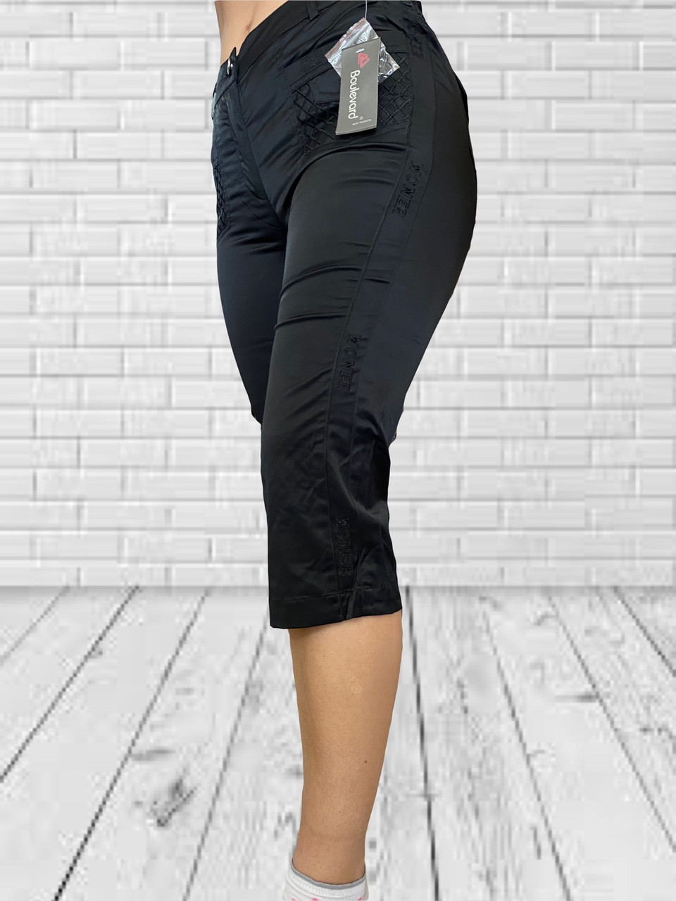 Капрі жіночі поліестер 36-46 (10 шт.) чорні