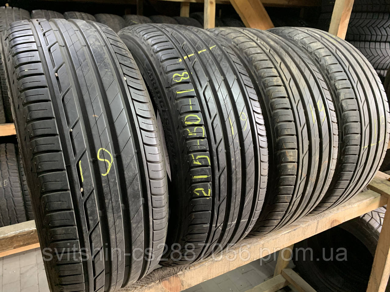 Шини літо 215/50R18 BridgestoneTuranza T001 7.5мм 19рік 4шт