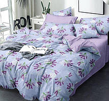 Постільна білизна з лавандою 100% бавовна/напівторний комплект постільної білизни/Бязь gold люкс