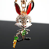 Модный креативный брелок брелоки подвеска с кристаллами в виде Кролика