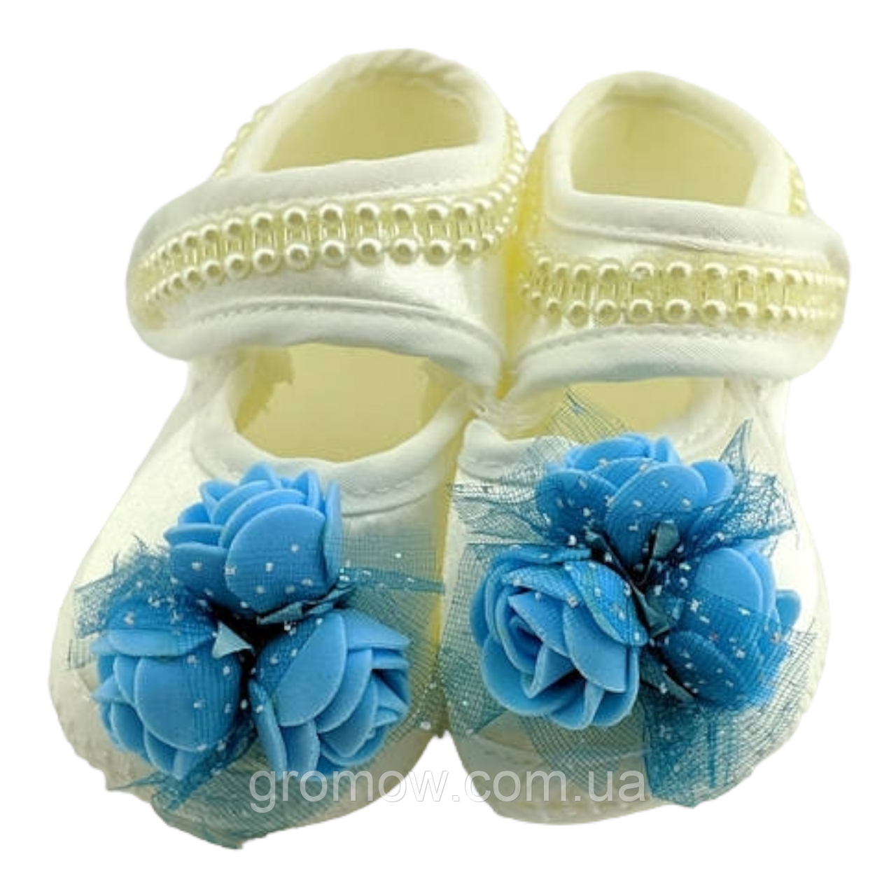 Пінетки босоніжки 16.5 розмір 10 см довжина взуття на новонароджених для дівчинки Туреччина білі (ПІД40), фото 1