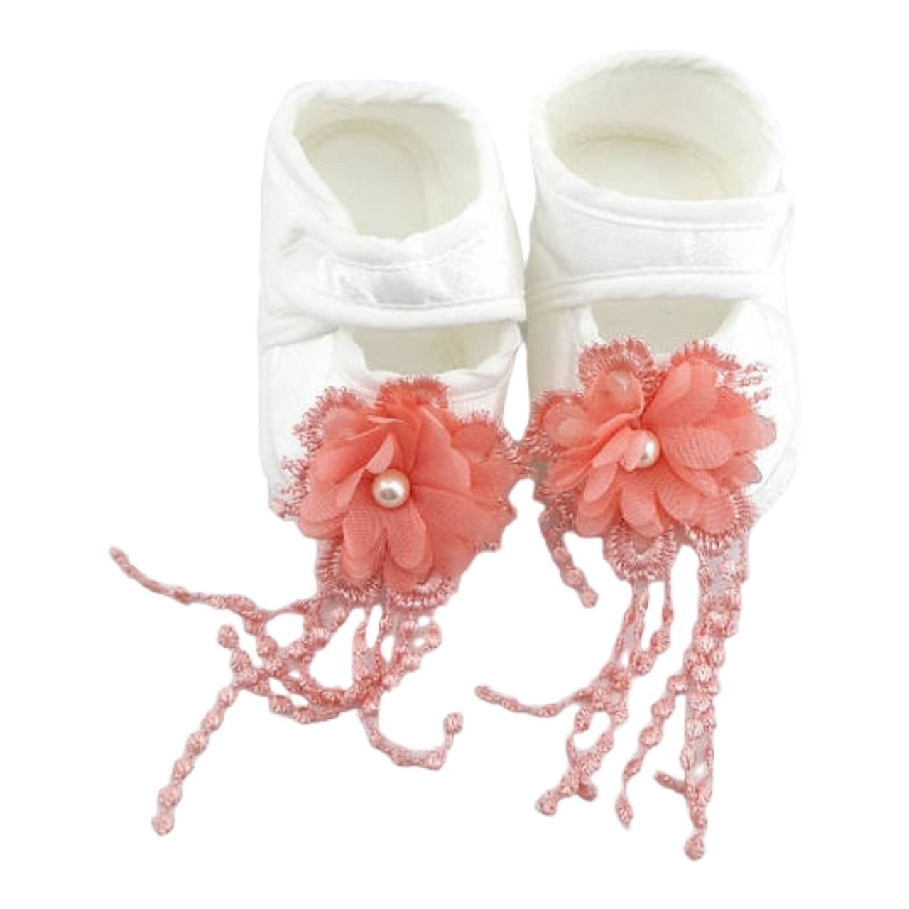Пінетки босоніжки 16.5 розмір 10 см довжина взуття на новонароджених для дівчинки Туреччина білі (ПІД37)