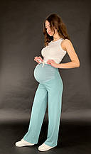 Палаццо для вагітних трикотажні широкий рубчик
