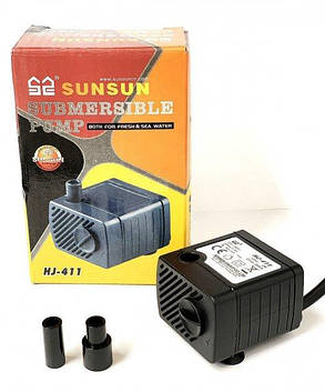 Насос, помпа SunSun HJ- 411, 300 л/год. Мінінасос для акваріума або для кімнатного мініфонтана, фото 2